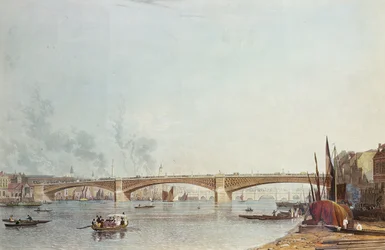 Pont de Southwark, façade ouest, depuis Bankside, en direction du pont de Londres